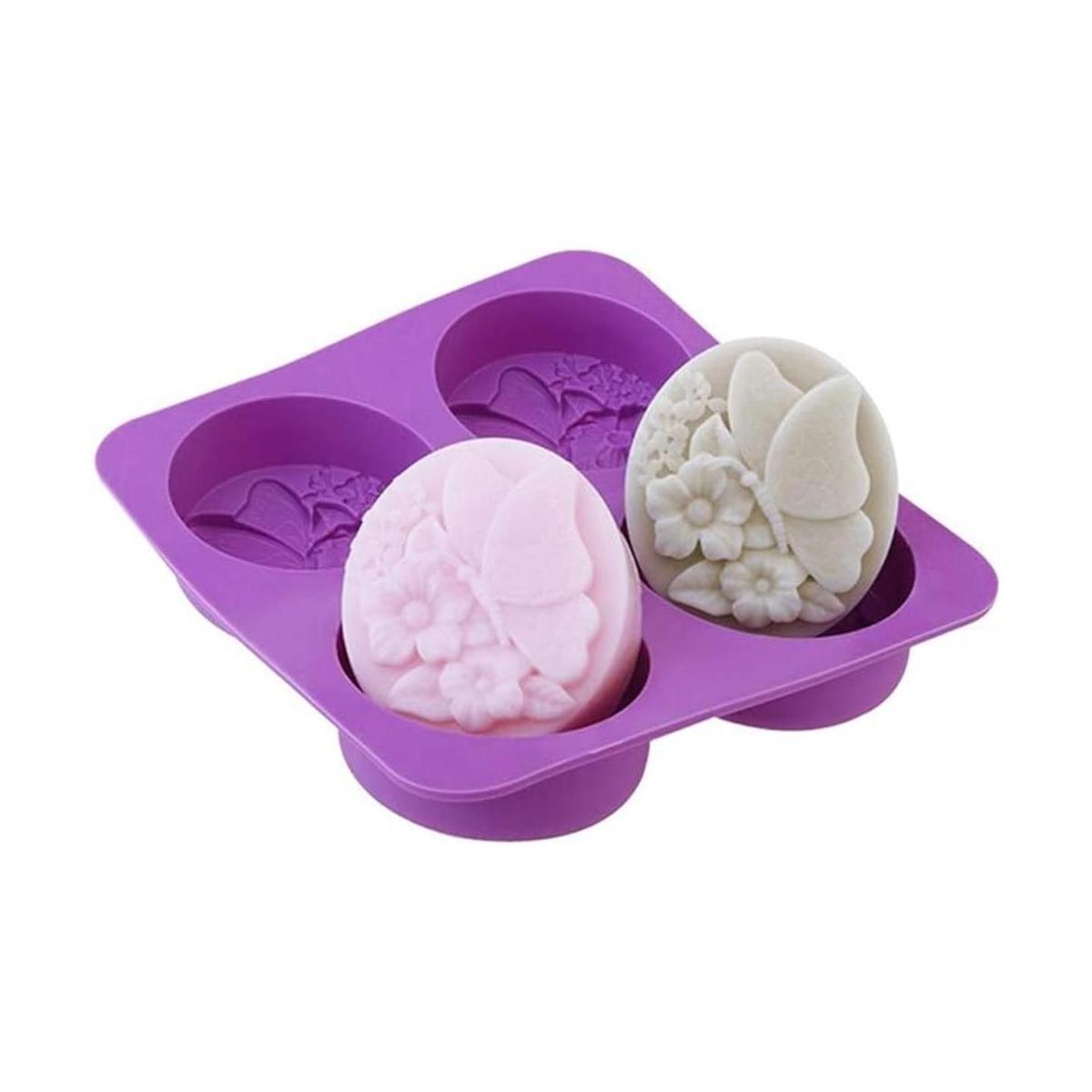 EchoDone Molde de silicona ovalada de 4 cavidades para