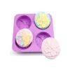EchoDone Molde de silicona ovalada de 4 cavidades para