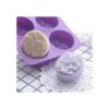 EchoDone Molde de silicona ovalada de 4 cavidades para