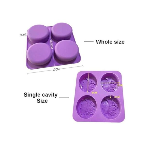EchoDone Molde de silicona ovalada de 4 cavidades para
