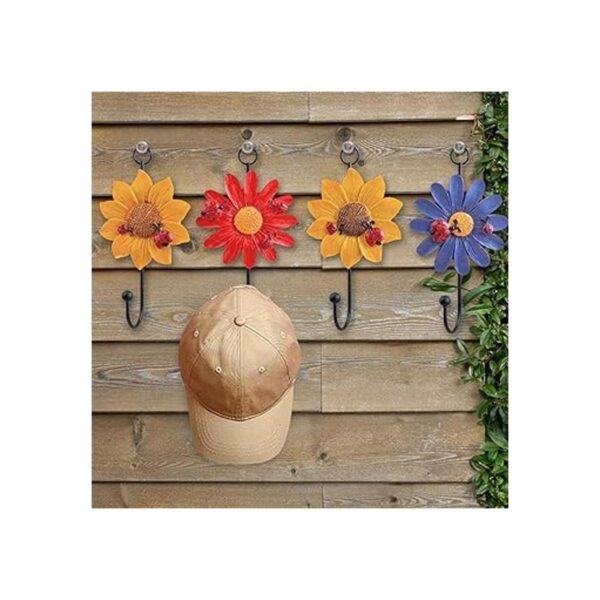 Notakia Creative Daisy Ganchos de pared de resina para