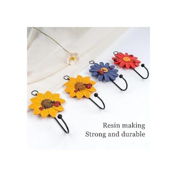 Notakia Creative Daisy Ganchos de pared de resina para