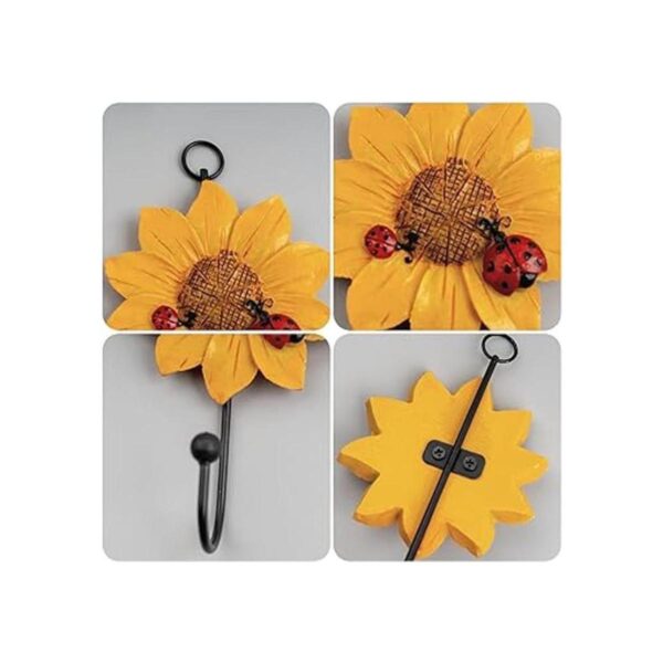 Notakia Creative Daisy Ganchos de pared de resina para