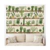HVEST Tapiz de cactus tropical desierto plantas suculentas