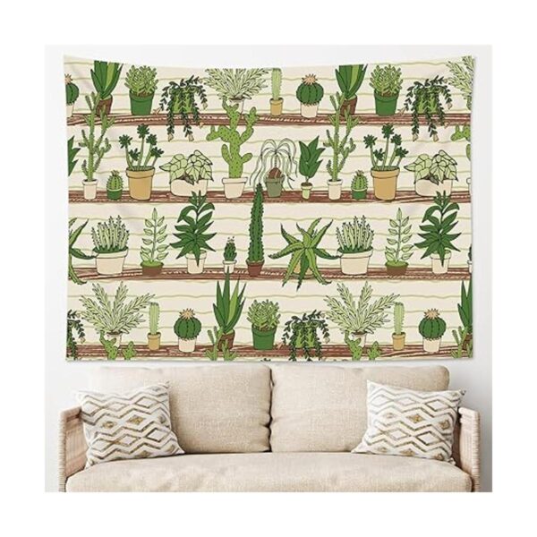 HVEST Tapiz de cactus tropical desierto plantas suculentas