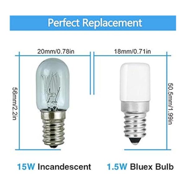 BlueX LED C7 S6 15 W bombillas de noche color blanco día