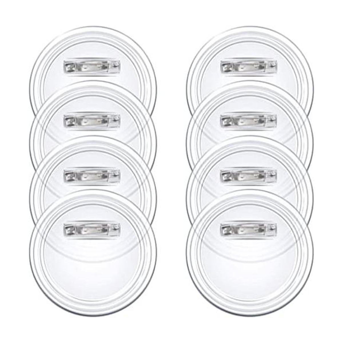 BIGNC Juego de 20 botones de plástico transparente para