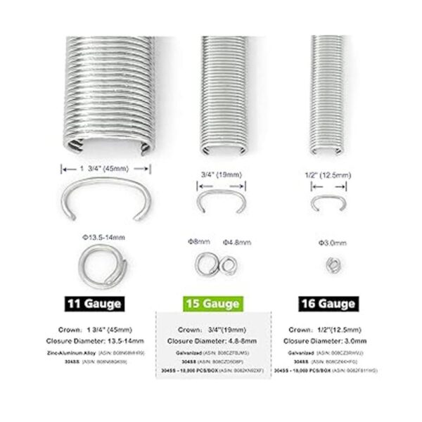 Chinatop Silver SC7 Anillos en C de calibre 15 de 34_4