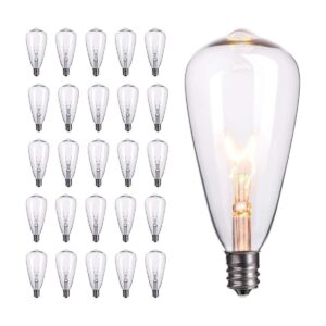 Paquete de 25 bombillas de repuesto Edison de 7 W base de