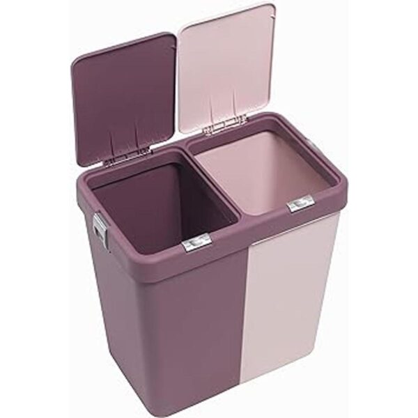 Mabel Home Cesta de lavandería de plástico con tapa 2