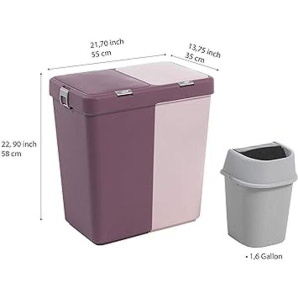 Mabel Home Cesta de lavandería de plástico con tapa 2