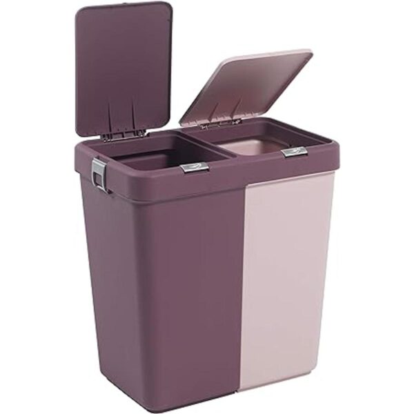 Mabel Home Cesta de lavandería de plástico con tapa 2