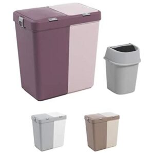 Mabel Home Cesta de lavandería de plástico con tapa 2