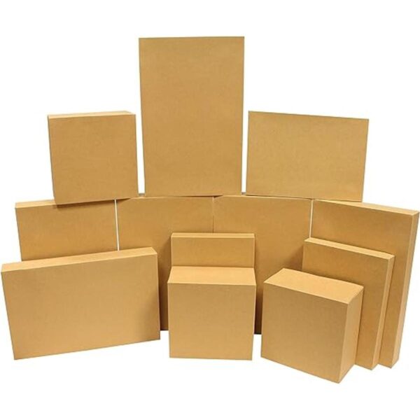 JOYIN 12 cajas de cartón kraft marrón envoltura de regalo
