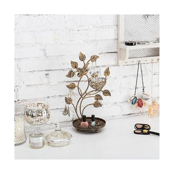 MyGift Soporte para pendientes con forma de árbol y nido_2