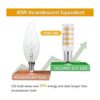 DiCUNO Bombilla LED E12 de 4 W equivalente a 40 W luz_3
