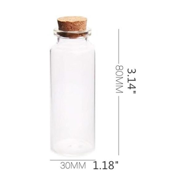 Danmu 12 mini botellas de vidrio de 1.18 x 3.14 pulgadas_2