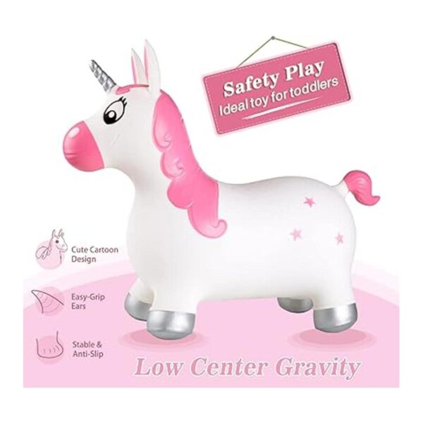 INPANY Tolva de unicornio rosa tolva de caballo juguete_2