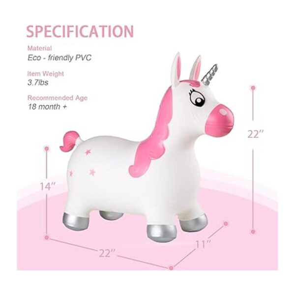 INPANY Tolva de unicornio rosa tolva de caballo juguete_3