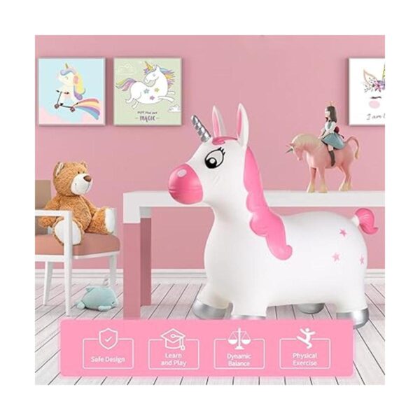 INPANY Tolva de unicornio rosa tolva de caballo juguete_4