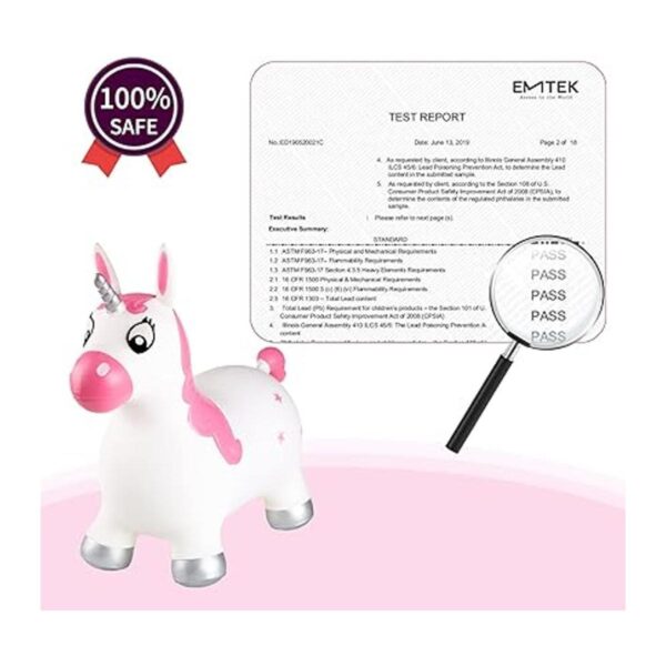 INPANY Tolva de unicornio rosa tolva de caballo juguete_5