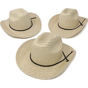 Sombreros de vaquero de 12 piezas sombreros de paja_1