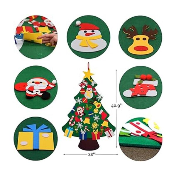 Fayoo rbol de Navidad de fieltro para bricolaje con 30_2