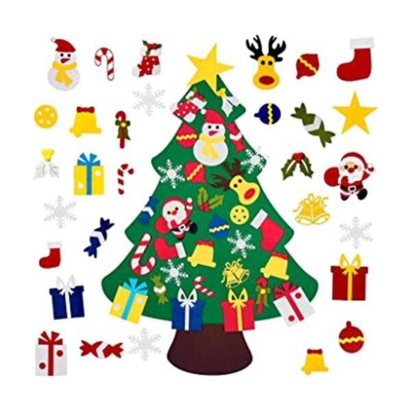 Fayoo rbol de Navidad de fieltro para bricolaje con 30_1