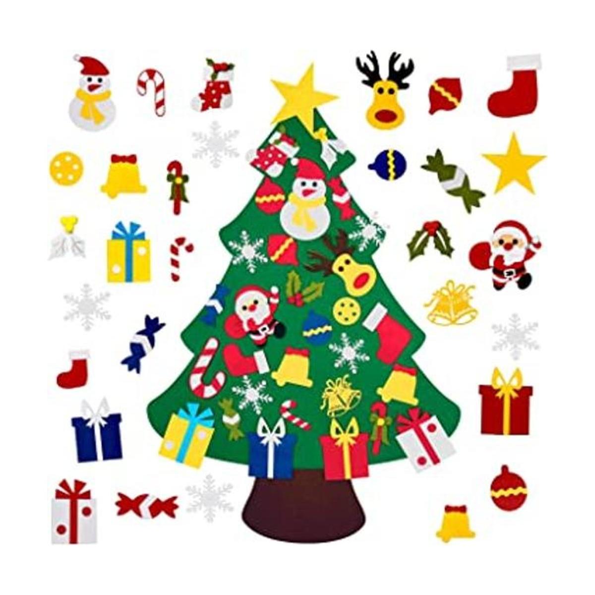 Fayoo rbol de Navidad de fieltro para bricolaje con 30