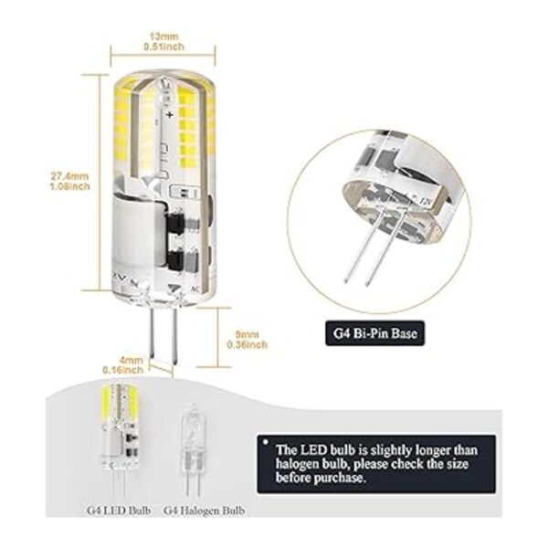 DiCUNO Bombilla LED G4 de 3 W BiPin equivalente a_2