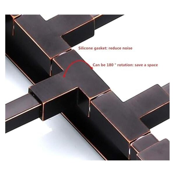 ELLOALLO Toallero giratorio de bronce aceitado para baño_2