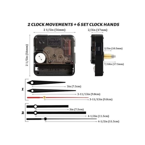 StFlyBro 2 movimientos de reloj sin tictac con 6