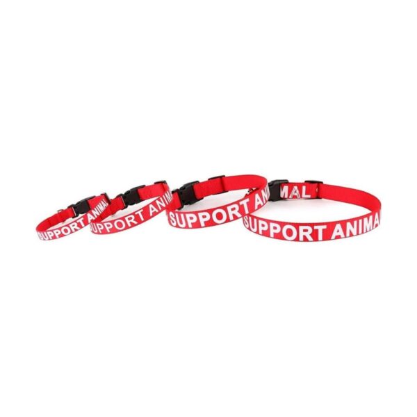 Collar de apoyo para mascotas de Plutu impreso en letras