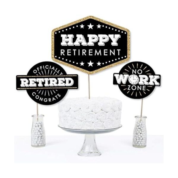 Happy Retirement Palillos de centro de mesa para fiesta_3