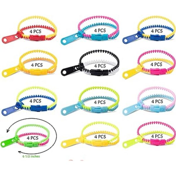 UpBrands Pulseras con cremallera de 6.5 pulgadas juego de_2
