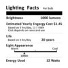 Aukora Bombilla LED de sensor inteligente de 12 W