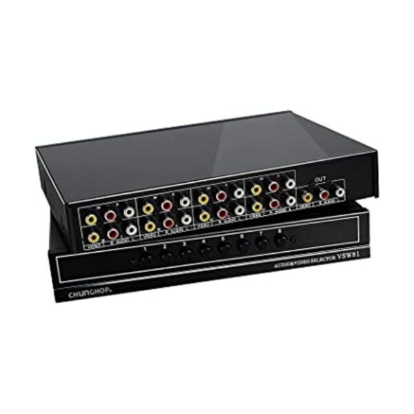 CHUNGHOP 8 Puertos Compuesto 3 RCA Video Audio AV Switcher_1