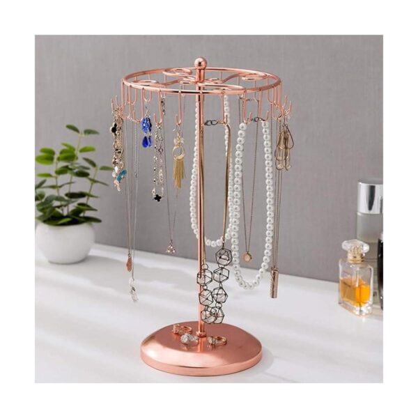 MyGift Organizador giratorio de metal de cobre de 14