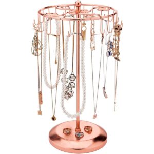 MyGift Organizador giratorio de metal de cobre de 14