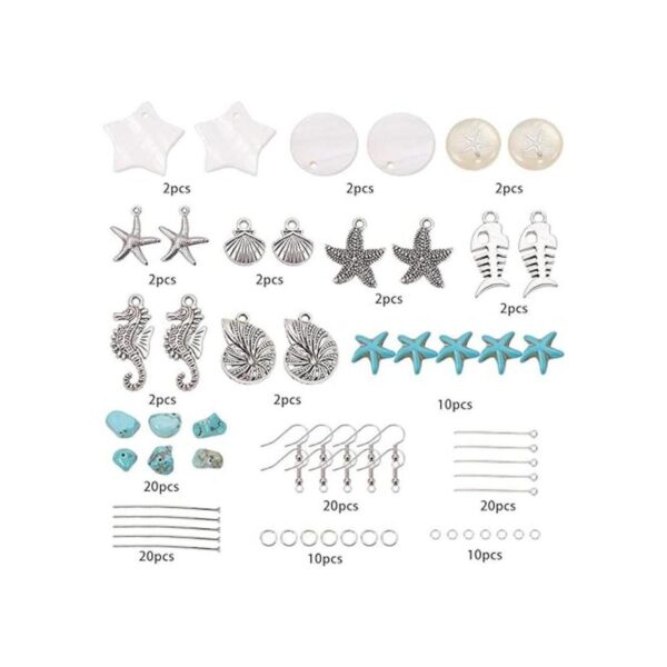 SUNNYCLUE 1 caja DIY 10 pares de aretes de concha de_2