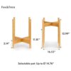 Fox Fern Soporte moderno de medio siglo para maceta