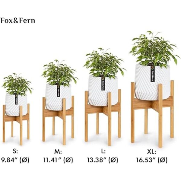 Fox Fern Soporte moderno de medio siglo para maceta
