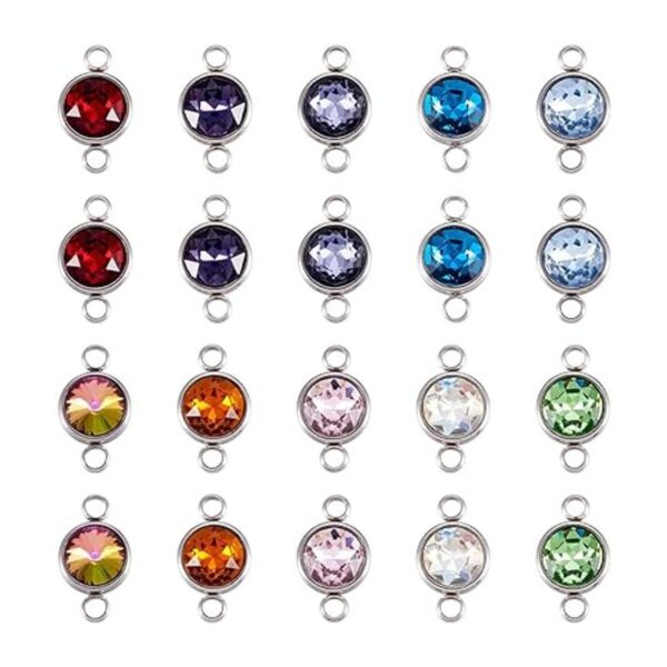 Pandahall 20 colgantes de cristal de colores mixtos con_2