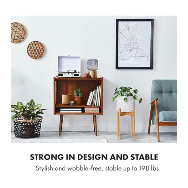 Fox Fern Soporte moderno de medio siglo para maceta