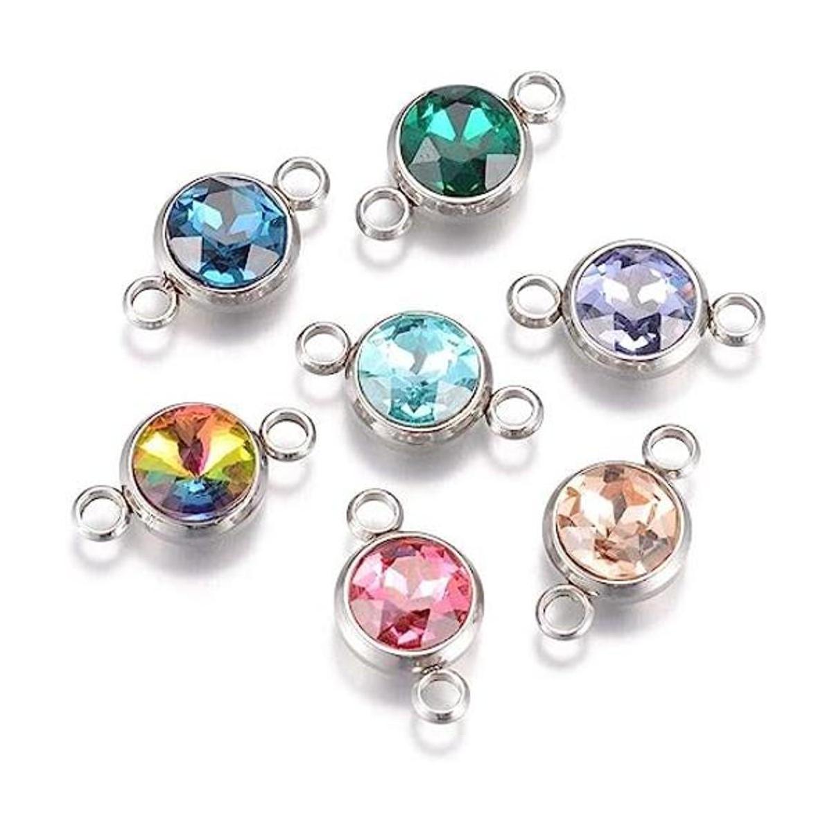 Pandahall 20 colgantes de cristal de colores mixtos con