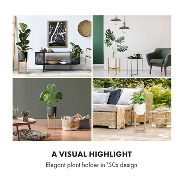 Fox Fern Soporte moderno de medio siglo para maceta