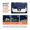 SOLVAO Luz solar con sensor de movimiento Proyector de
