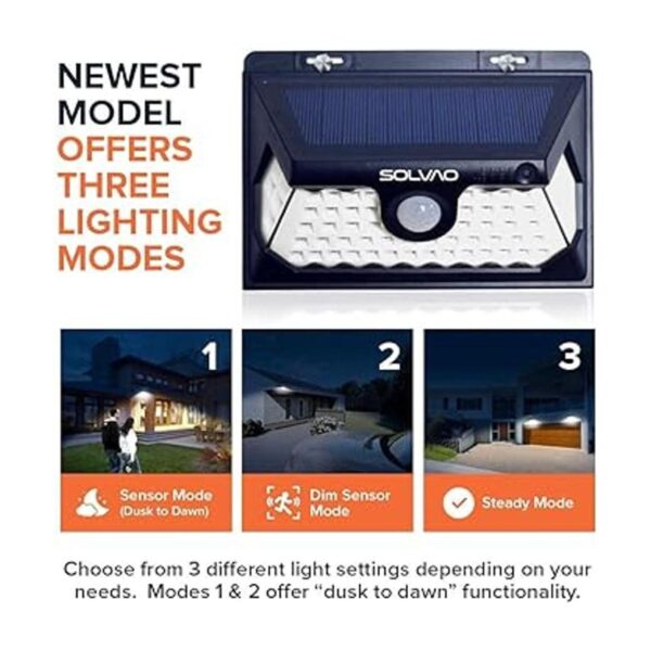 SOLVAO Luz solar con sensor de movimiento Proyector de