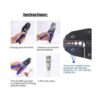 Glarks Juego de herramientas de cable coaxial herramienta