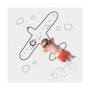 Manta para bebé de avión manta mensual recién nacido_1